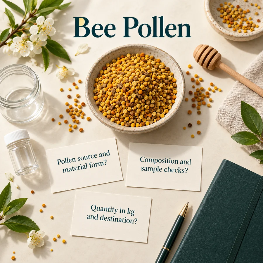 Bee Pollen B2B ingredient procurement questions