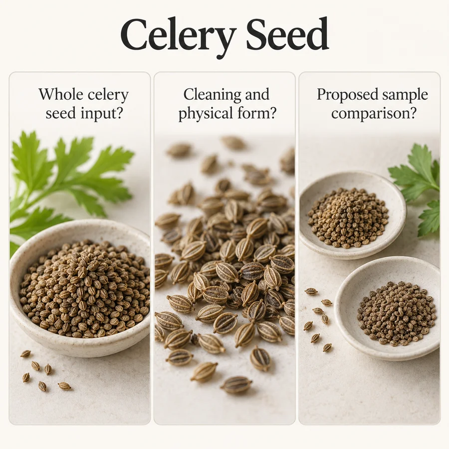 Celery Seed material-identity and evaluation discussion
