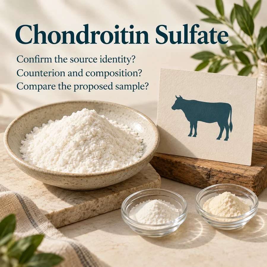 Chondroitin Sulfate source, material and sample discussion