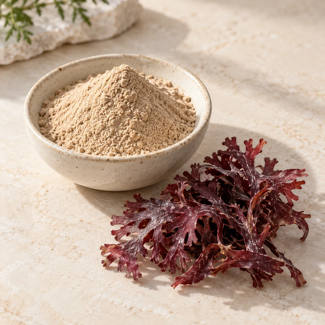 Chondrus crispus extract and red-seaweed input context