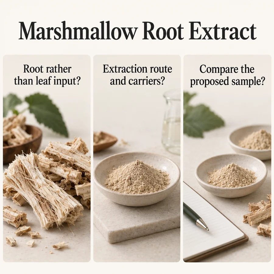 Marshmallow Root Extract material-identity and evaluation discussion