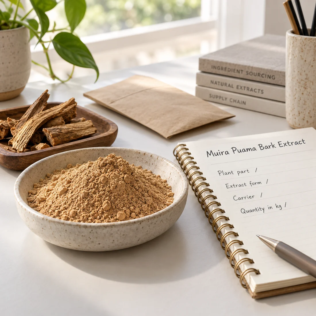 Muira Puama Bark Extract ingredient sourcing