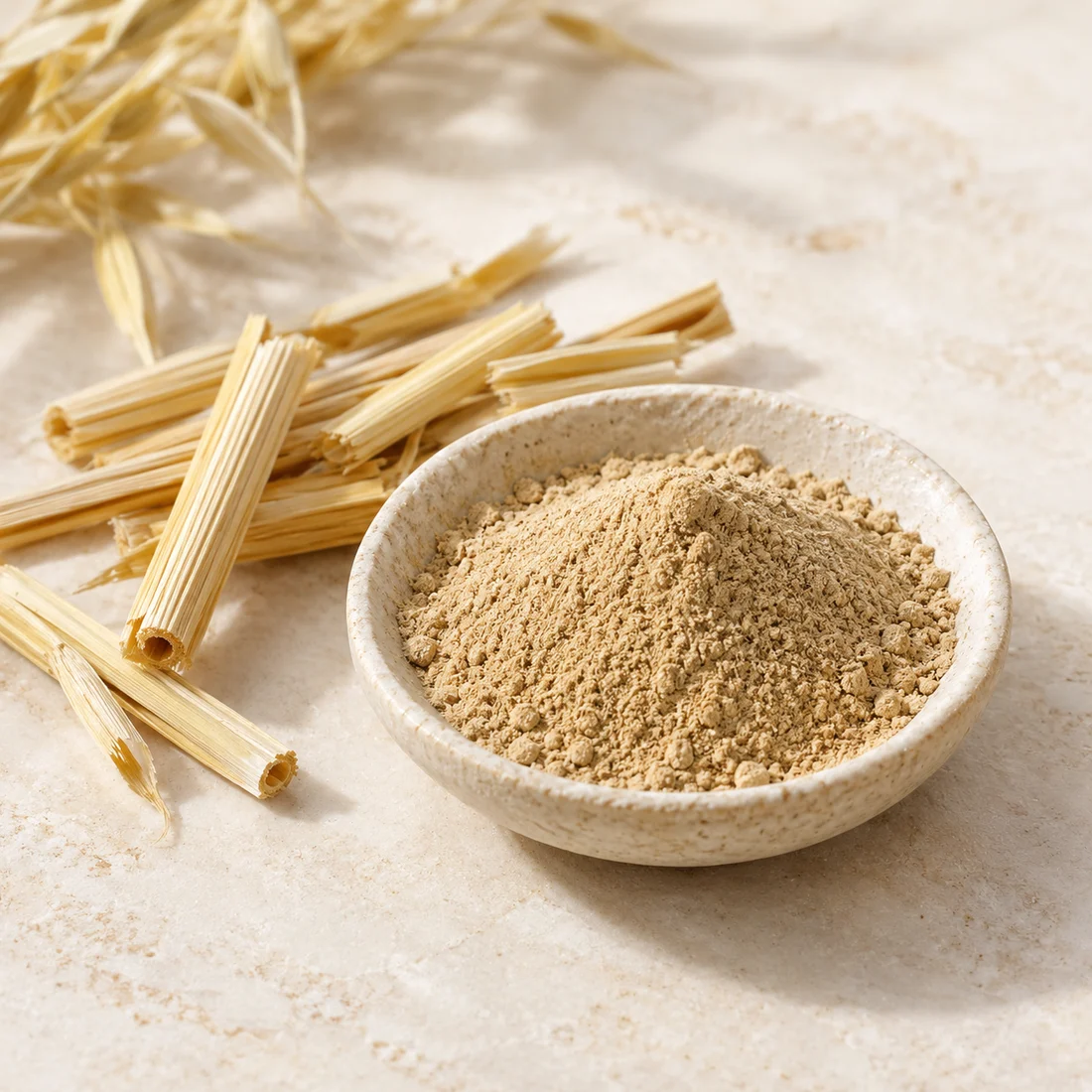 Oat straw extract and straw-input context