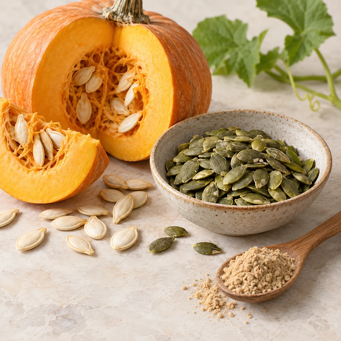 Pumpkin seed-input preparation context