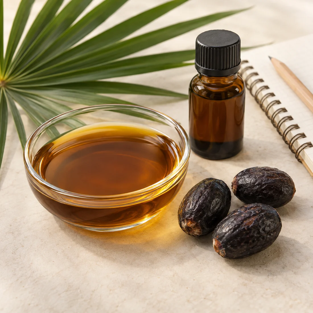Saw palmetto oil extract sample and procurement context