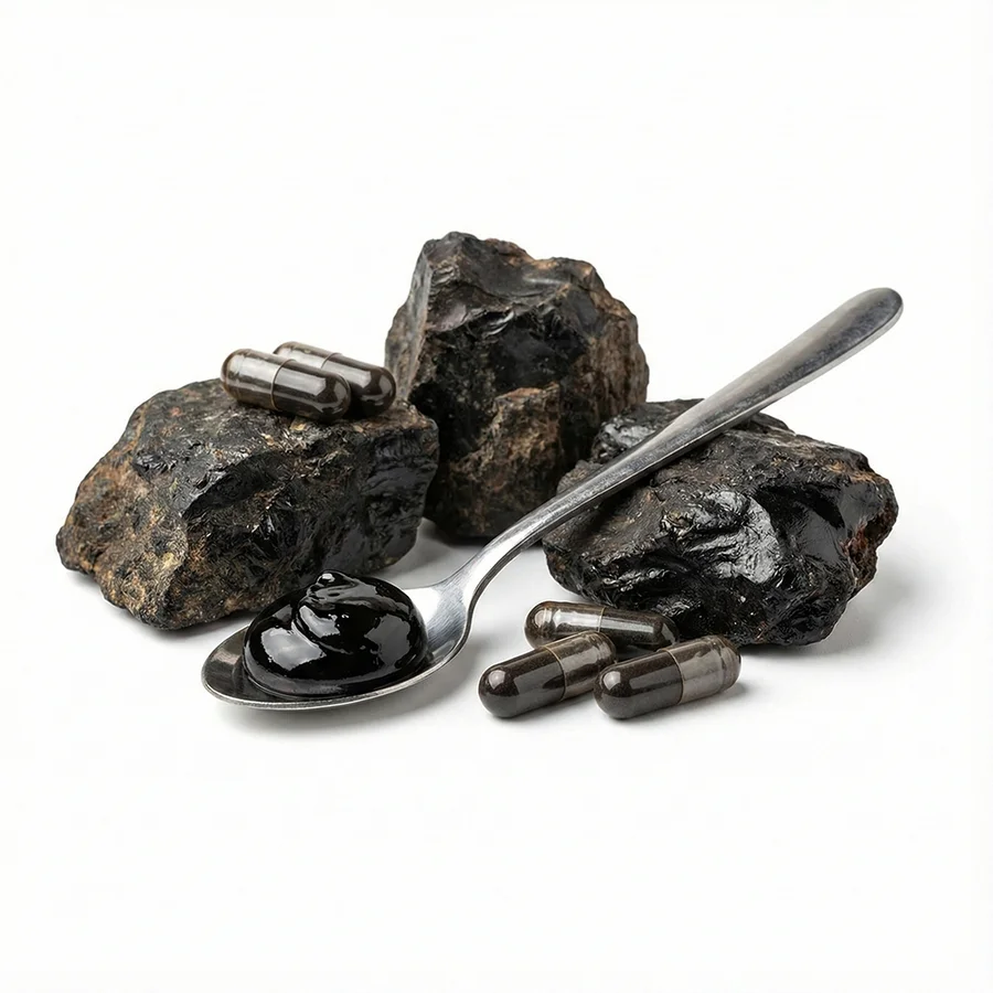 Shilajit resin material-form marketing presentation