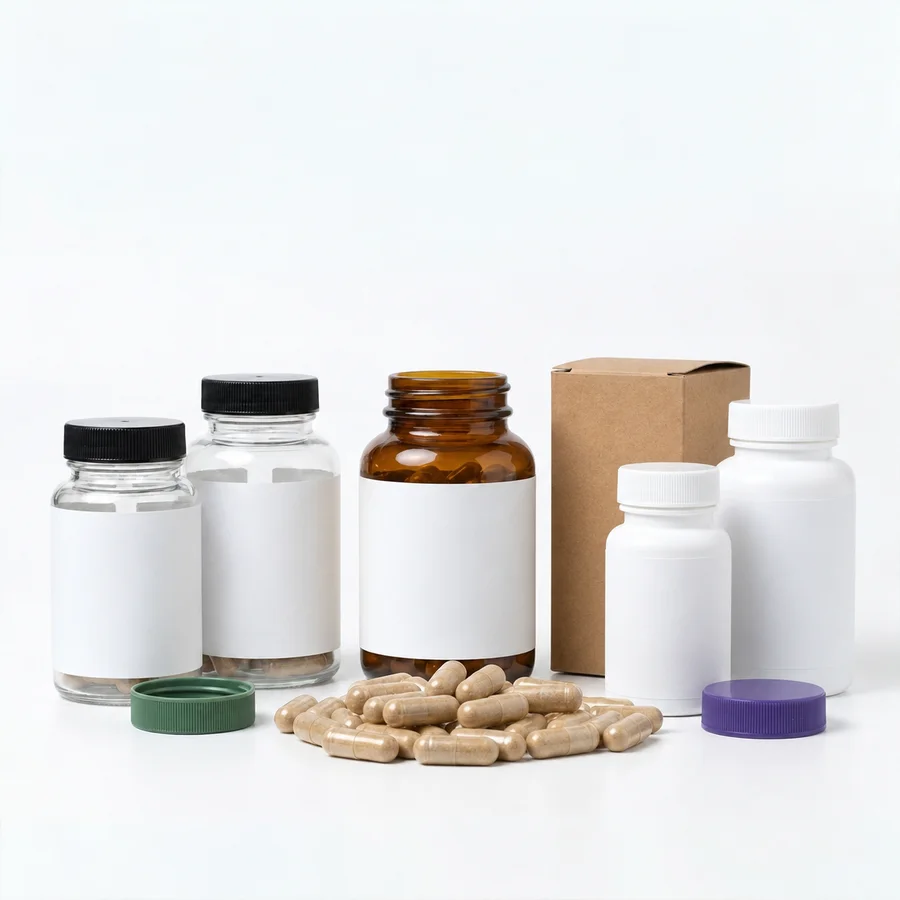 Plain container and packaging-option planning for a six-botanical blend