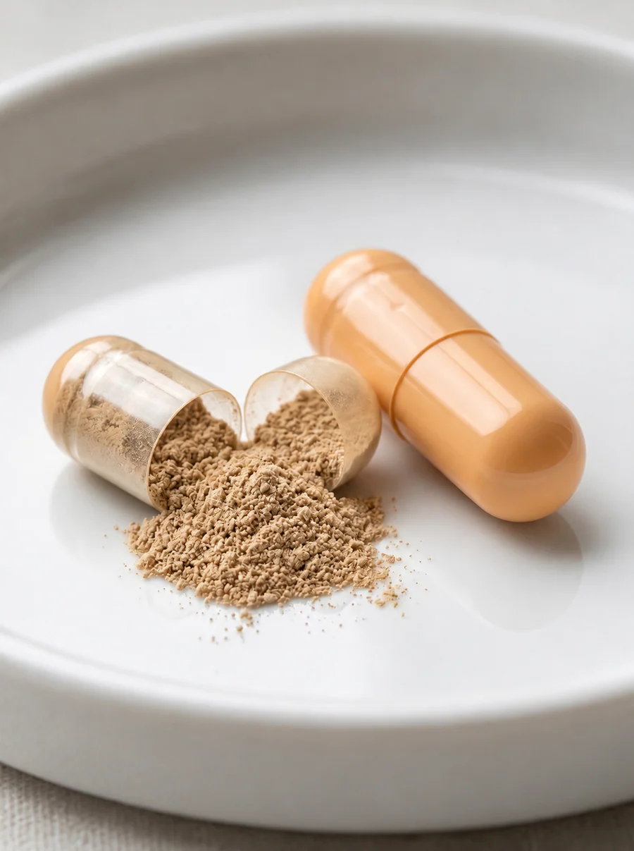 Four-input blend powder and capsule-formulation context