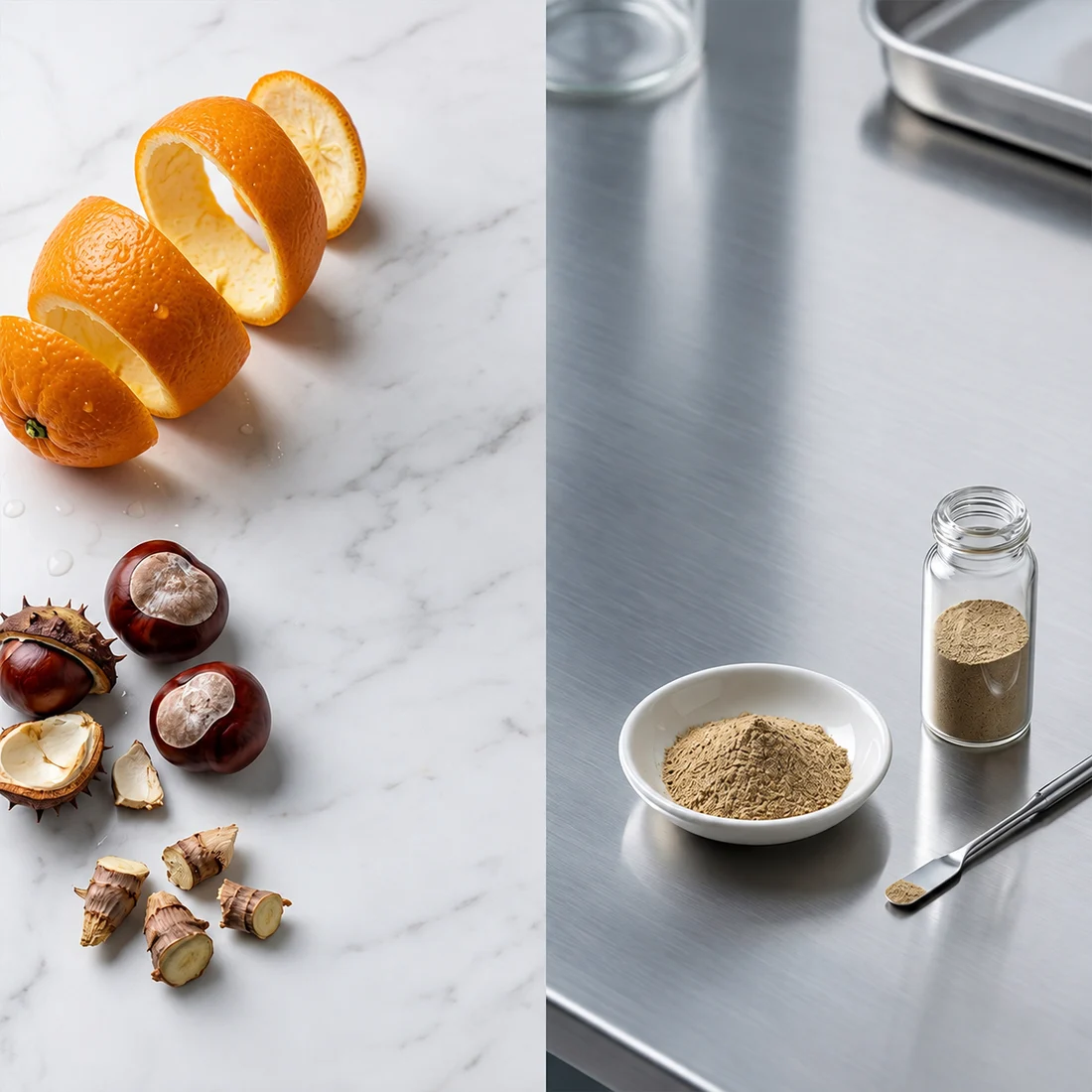 Diosmin horse chestnut Ruscus and hesperidin blend sourcing concept