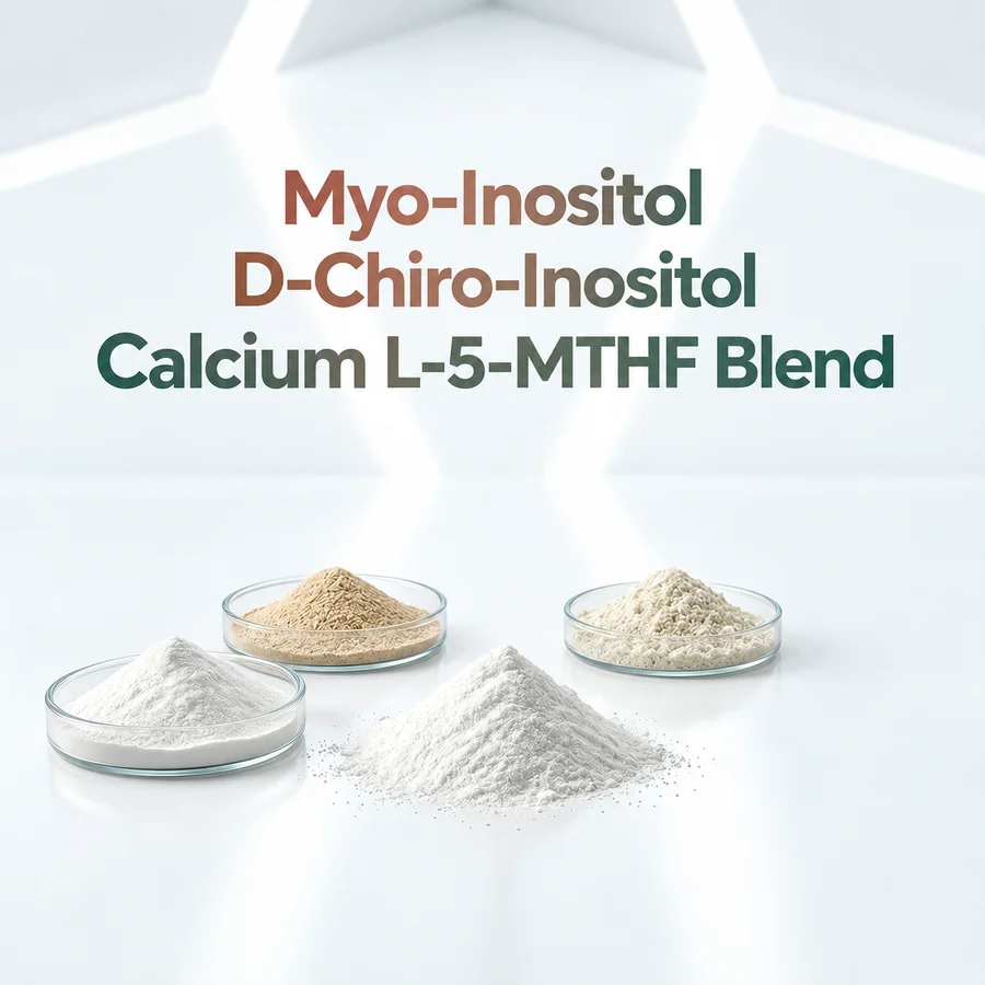 myo inositol d chiro inositol calcium l 5 mthf blend ingredient purchasing concept