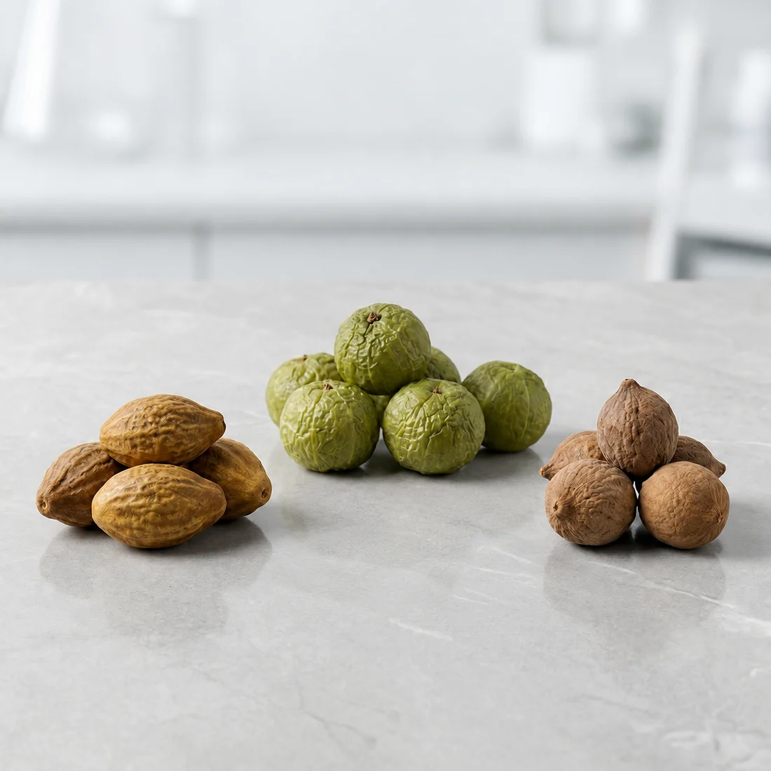 Three fruit inputs in a Triphala extract-blend sourcing context