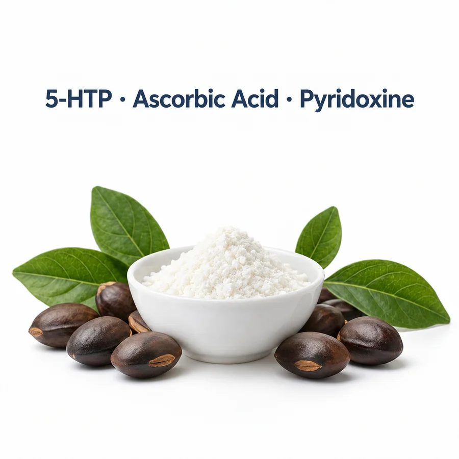 5-HTP, ascorbic acid and pyridoxine ingredient sourcing