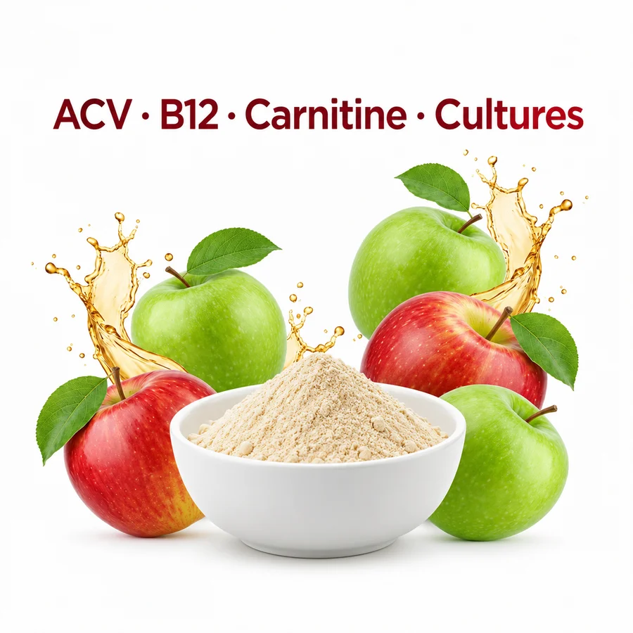 Apple Cider Vinegar–B12–Carnitine–Culture Blend ingredient sourcing