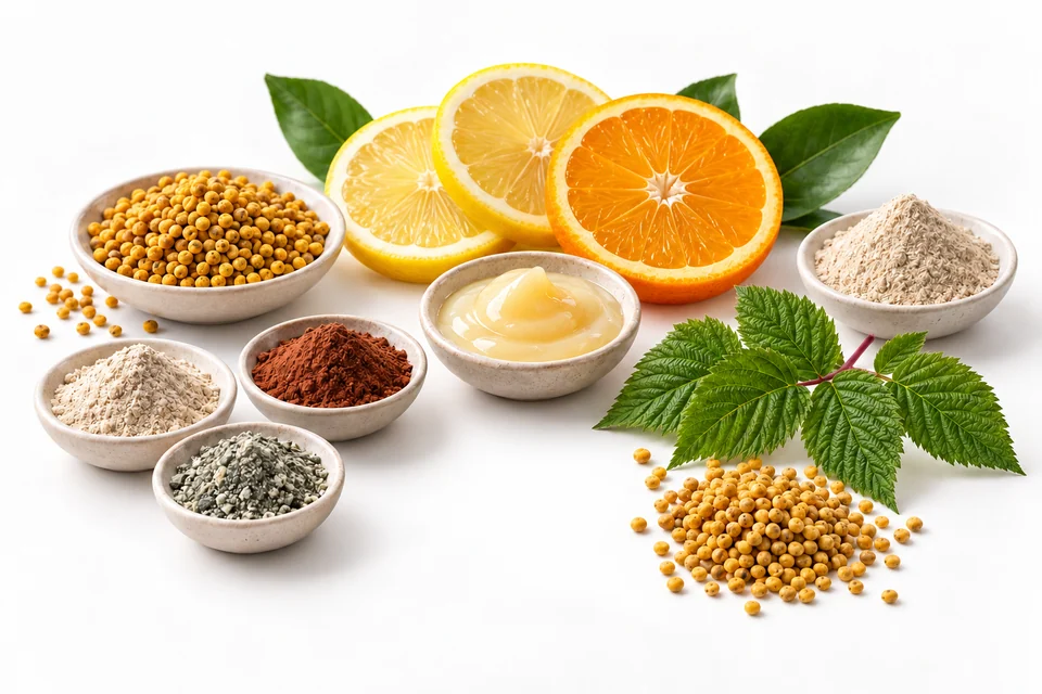 Citrus Bioflavonoid–Pollen–Royal Jelly Ingredient Blend ingredient-source context