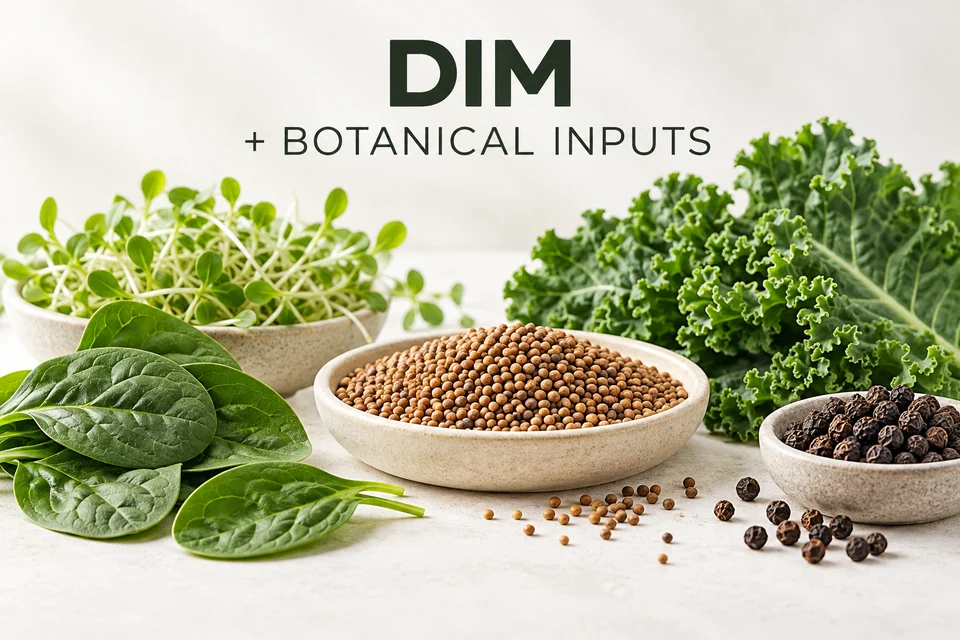 DIM–Broccoli–Leaf Powder–Vitamin D3 Blend ingredient-source context