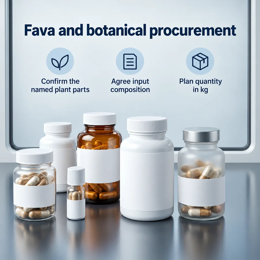 Fava Hydrolysate–Ginseng–Rhodiola–Schisandra Blend procurement discussion