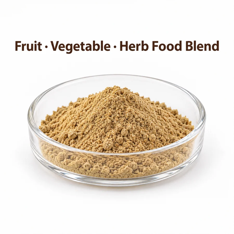 Fruit–Vegetable–Herb Food Blend ingredient sourcing