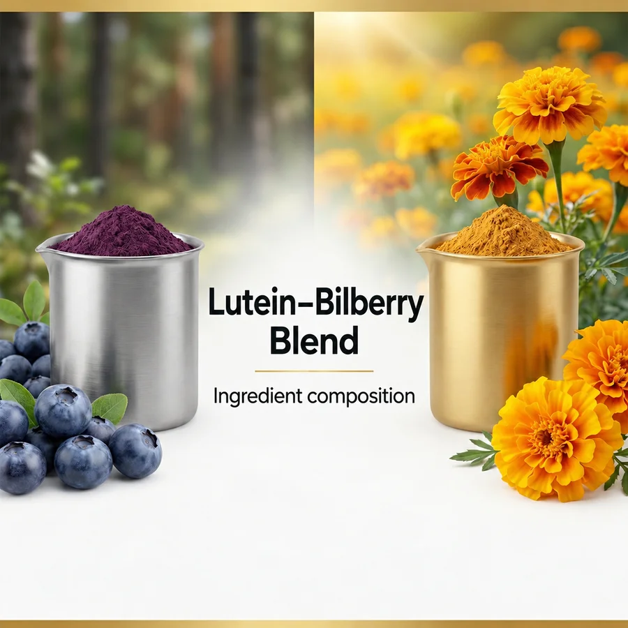 Ingredient composition for lutein bilberry extract blend