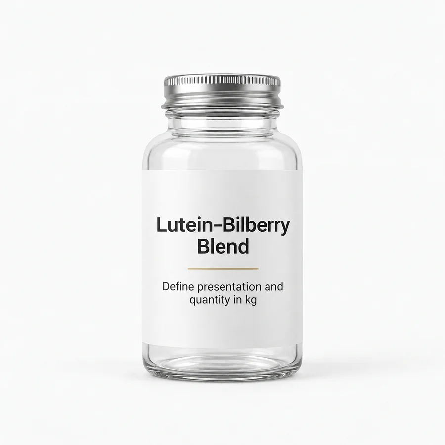 Unbranded packaging discussion for lutein bilberry extract blend