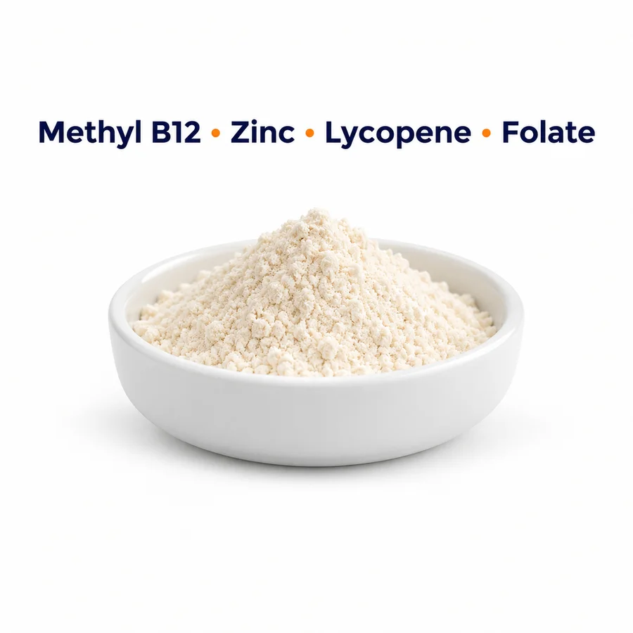 Methylcobalamin–Zinc Citrate–Lycopene–Folic Acid Blend ingredient sourcing