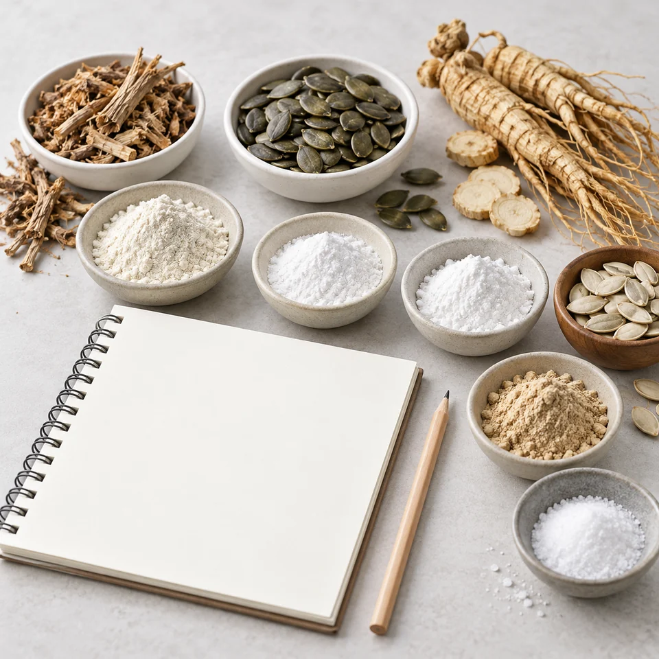 Nettle–Saw Palmetto–Ginseng–Pumpkin–Amino Acid–Zinc Blend purchasing brief context