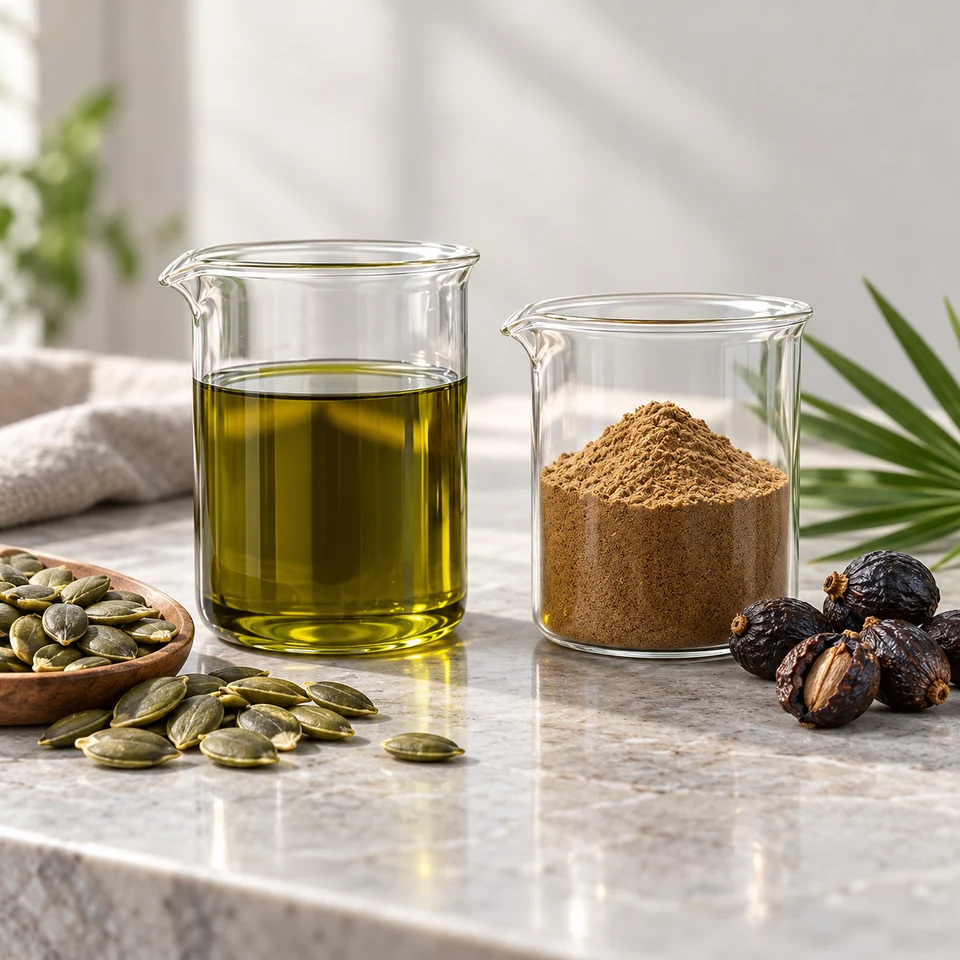 Pumpkin Seed Oil–Saw Palmetto Fruit Extract Blend ingredient input textures