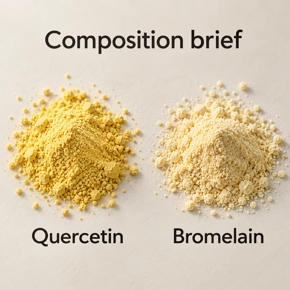 Quercetin–Bromelain Ingredient Blend composition input guide