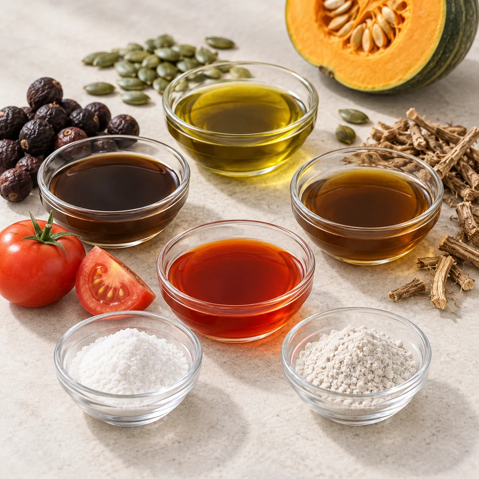 Saw Palmetto–Nettle–Pumpkin Oil–Lycopene–B6–Zinc Blend ingredient input context