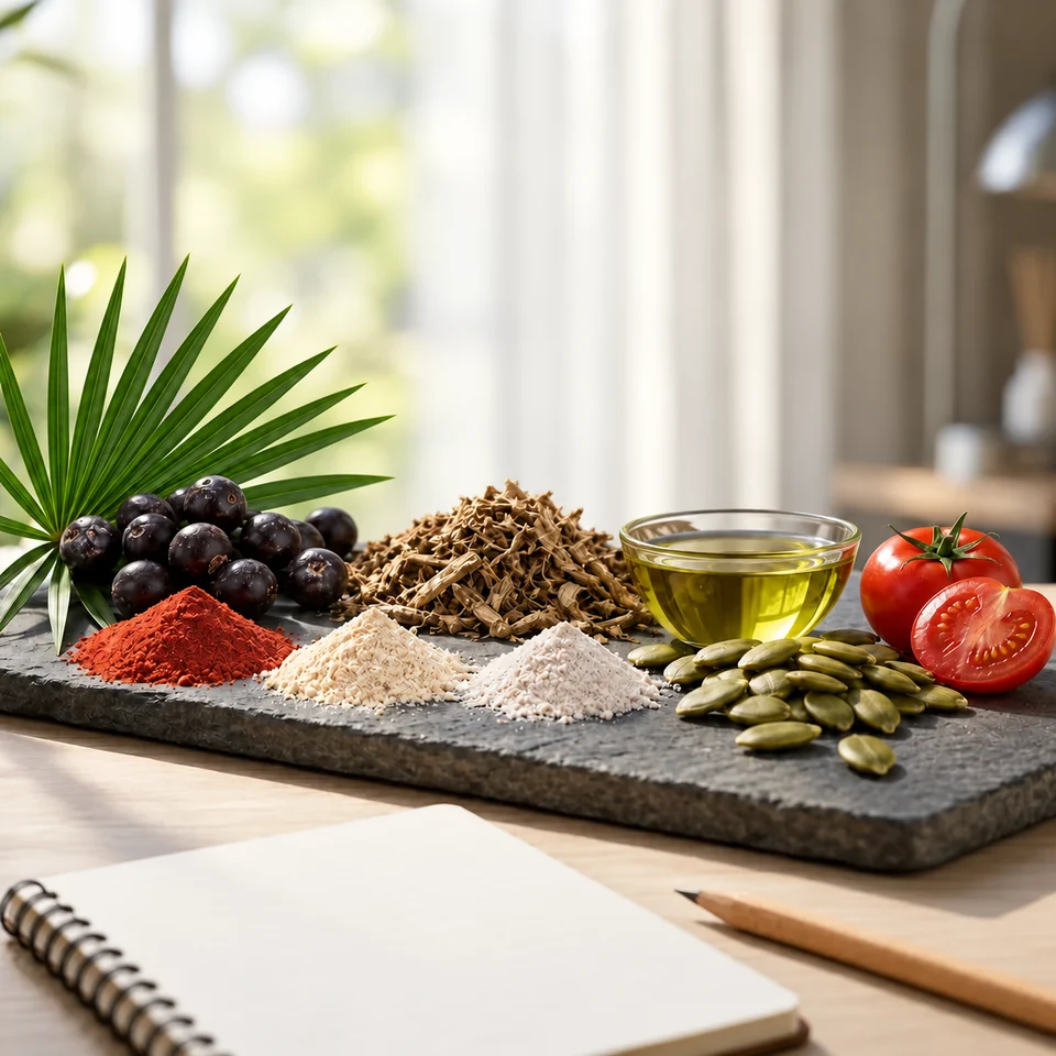 Saw Palmetto–Nettle–Pumpkin Oil–Lycopene–B6–Zinc Blend purchasing brief context