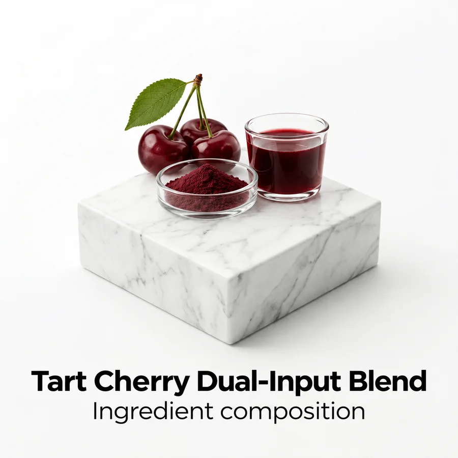 Ingredient composition for tart cherry extract juice concentrate blend