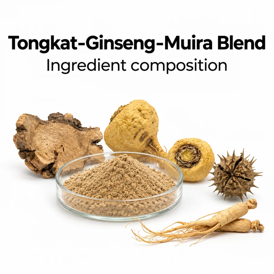 Source-material context for tongkat maca epimedium tribulus ginseng muira blend