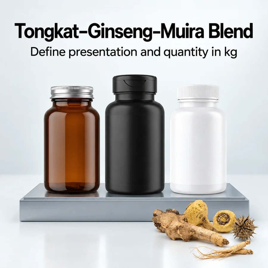 Packaging discussion context for tongkat maca epimedium tribulus ginseng muira blend