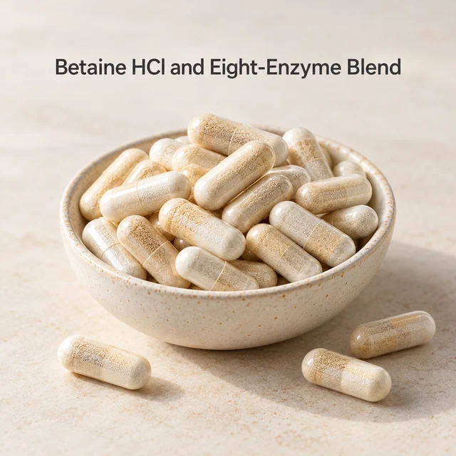 Betaine Hydrochloride and Eight-Enzyme Blend — formulation context