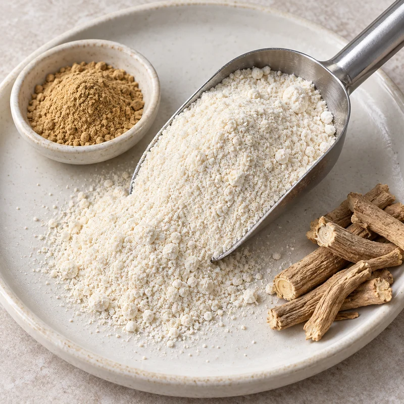 Ingredient sample presentation for Five-Culture–Vitamin–Mineral–Ashwagandha Blend