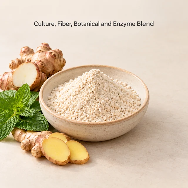 Four-Bacillus, Fiber, Botanical and Enzyme Blend — ingredient composition visual