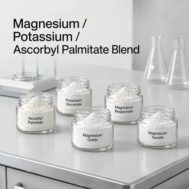 Magnesium–Potassium–Ascorbyl Palmitate Blend — ingredient composition visual