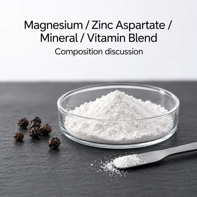 Magnesium–Zinc Aspartate–Mineral–Vitamin Blend — formulation context