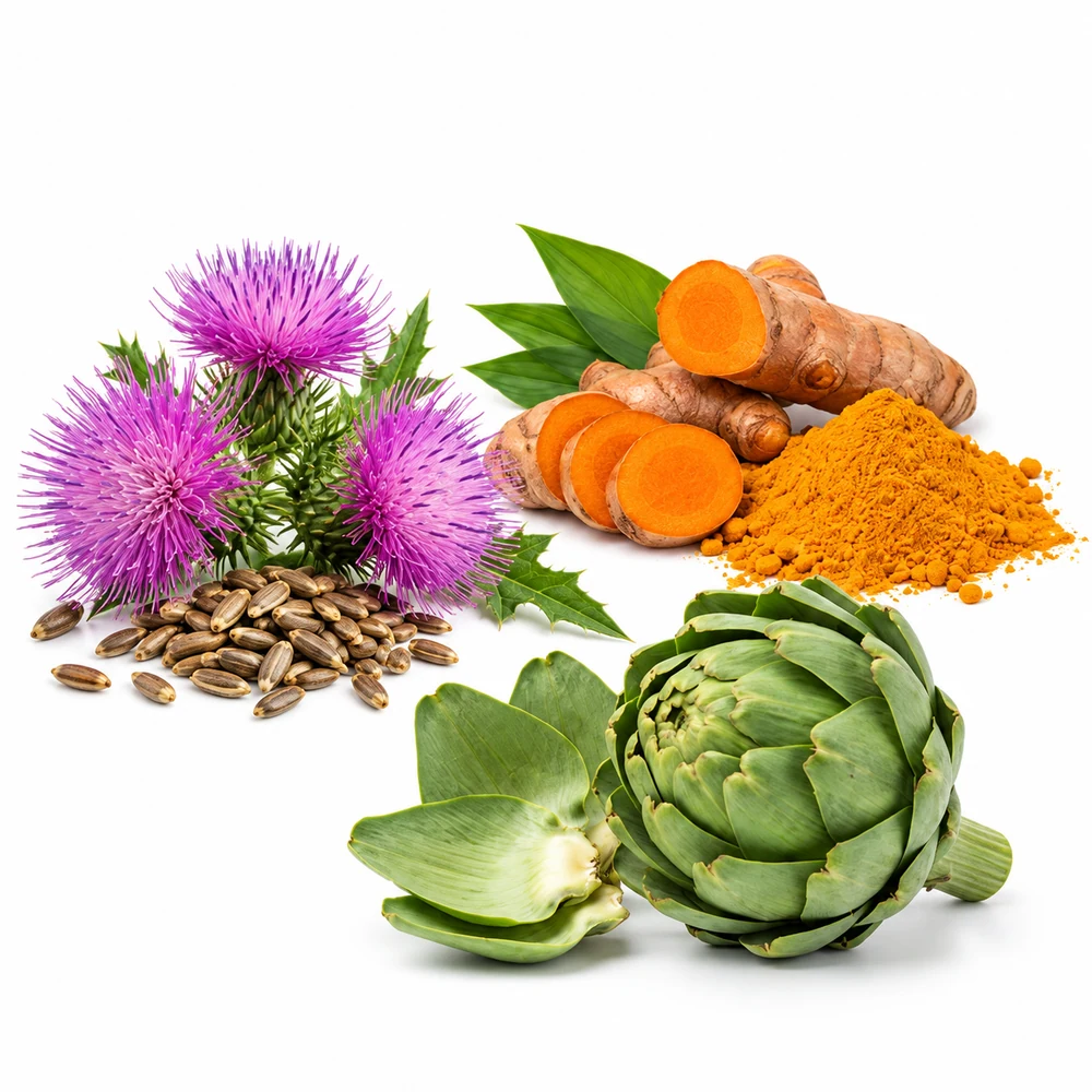 Milk Thistle–Turmeric–Artichoke–Calcium Blend - source-ingredient marketing context