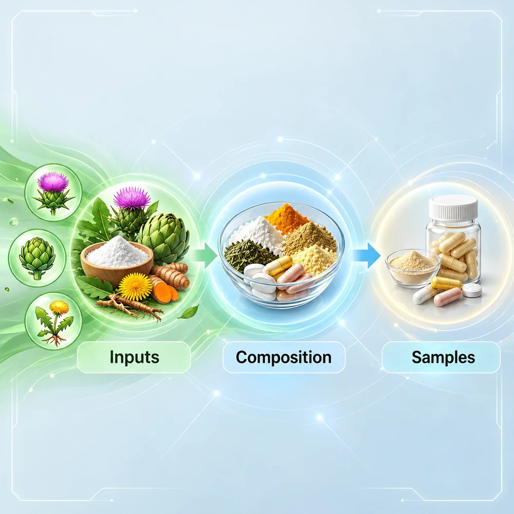 NAC–Four-Botanical–B-Vitamin Blend - sample and packaging purchasing discussion
