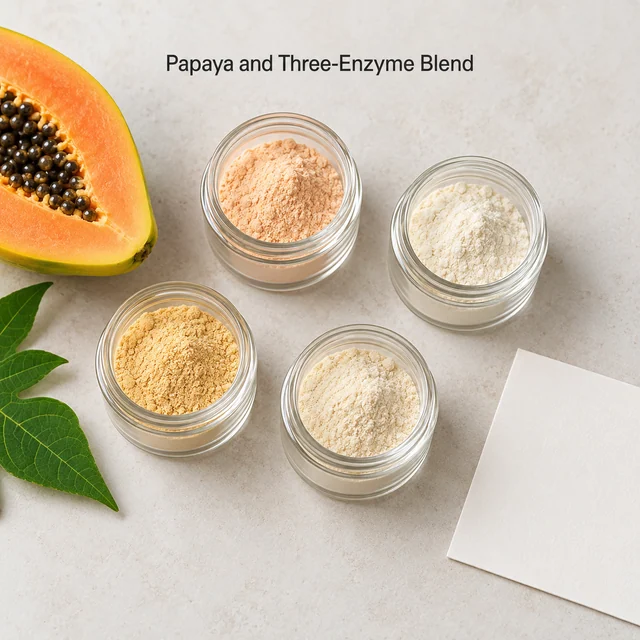Papaya Fruit Powder with Papain, Amylase and Protease — sample and packaging planning