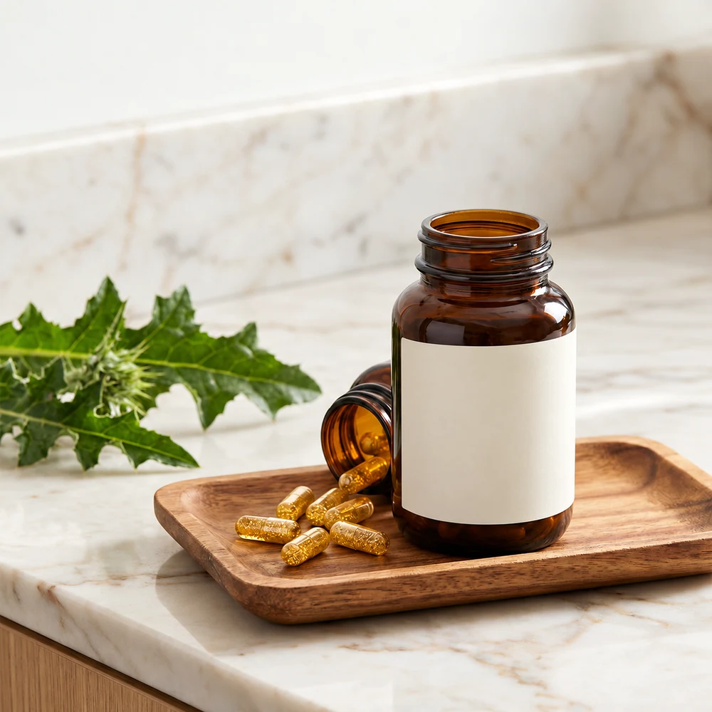 Silybin–Sunflower Phospholipid–NAC–Mineral Blend - sample and packaging purchasing discussion