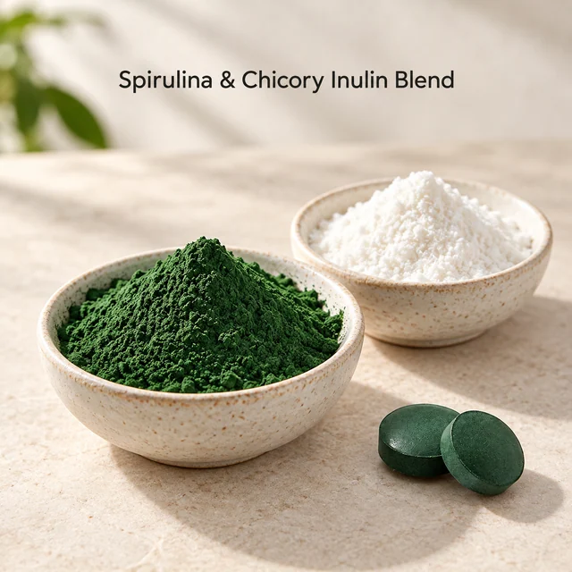 Spirulina–Chicory Inulin Ingredient Blend — ingredient composition visual
