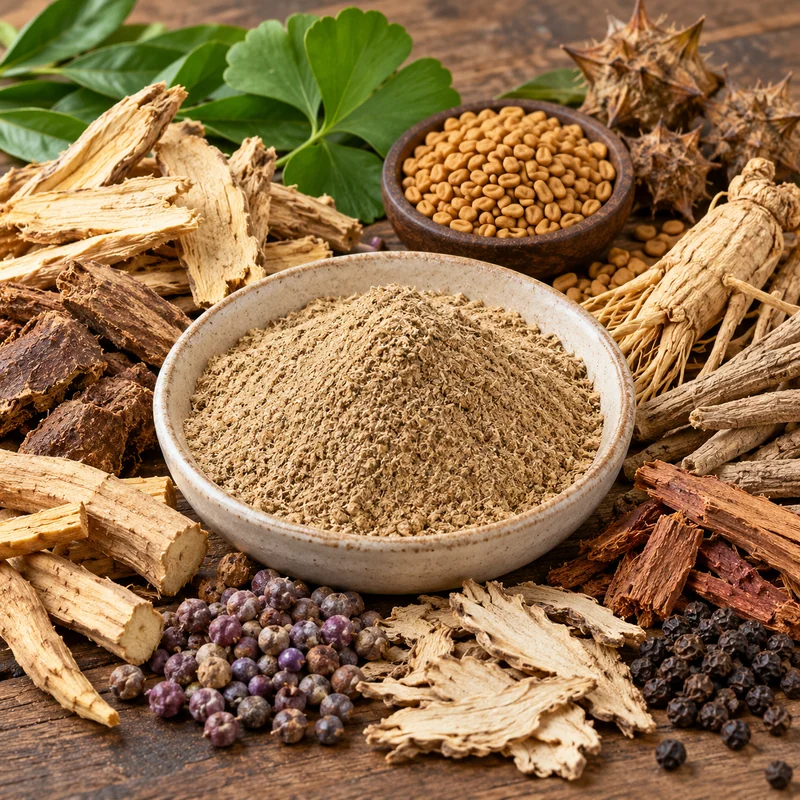Ingredient sample presentation for Tongkat–Fenugreek–Botanical Powder and Extract Blend