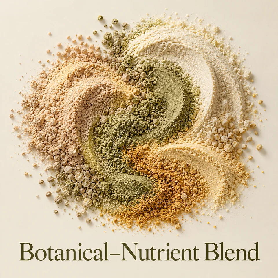 Astragalus–Ashwagandha–Methylfolate Botanical–Nutrient Blend — ingredient composition concept