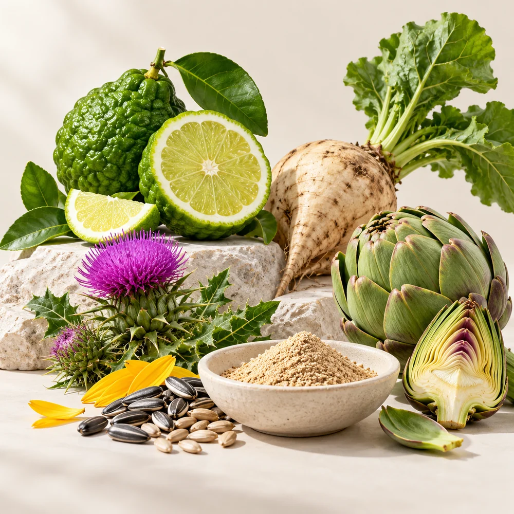 Bergamot–Trimethylglycine–Silybin Phospholipid–Artichoke Blend ingredient composition concept