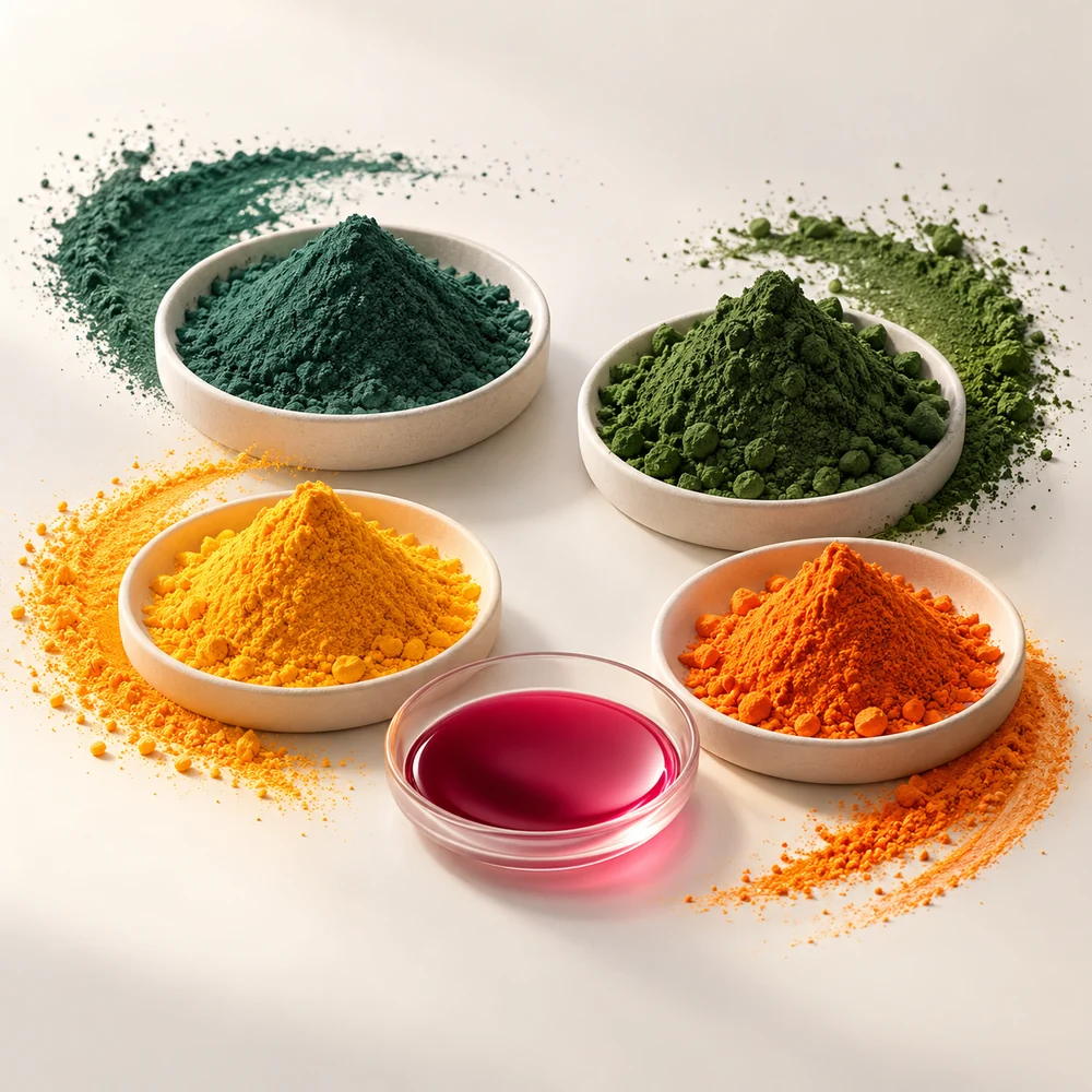 Spirulina–Chlorella–Lutein–Zeaxanthin–Methylcobalamin Blend ingredient composition concept