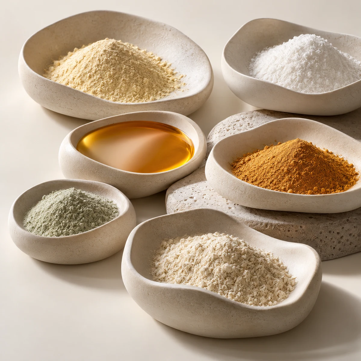 Vitamin–Mineral–Fatty-Acid Preparation Blend conceptual ingredient-material arrangement