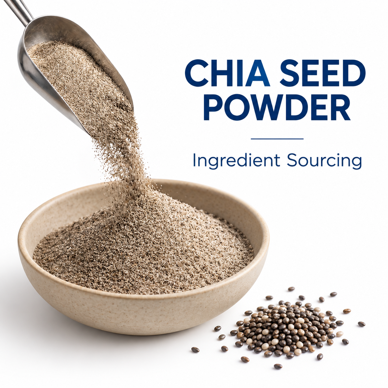Chia Seed Powder ingredient sourcing visual