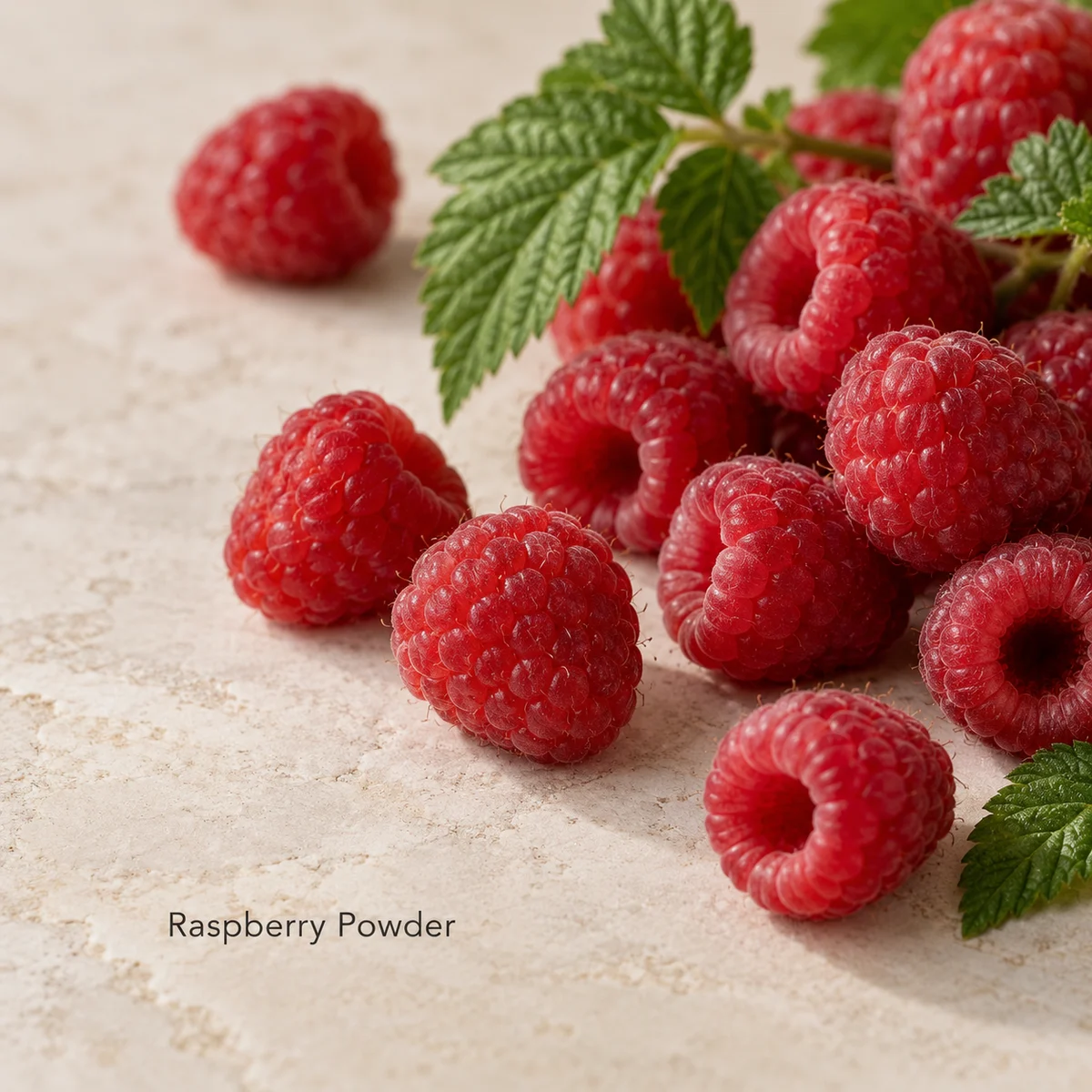 Raspberry Powder fruit sourcing concept