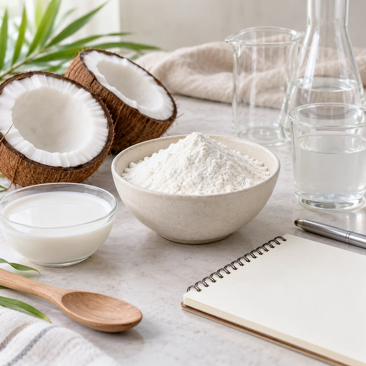 Coconut Milk Powder formulation discussion concept